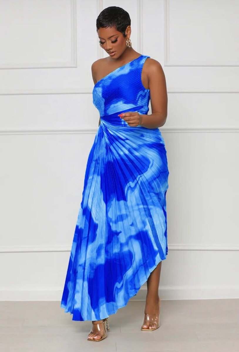 Robe plissée élégante