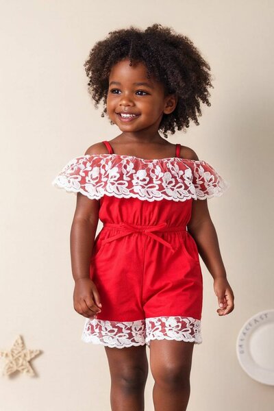 Combinaison bébé en dentelle