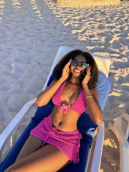 Ensemble bikini crochet rose