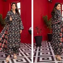khaddar printed suit 3-piece