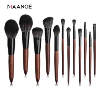 MAANGE 12Pcs High Quality Makeup Brush Set Foundation Powder Blending Shadow Bend Eye Liner Base Cosmetic Brushes Maquiagem