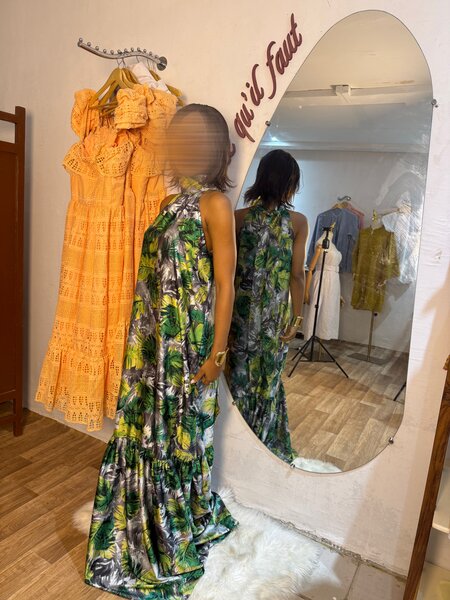 Robe Longue Tropicale Élégante