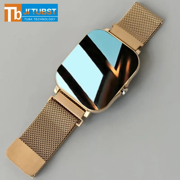 Montre Connectée Dorée Élégante