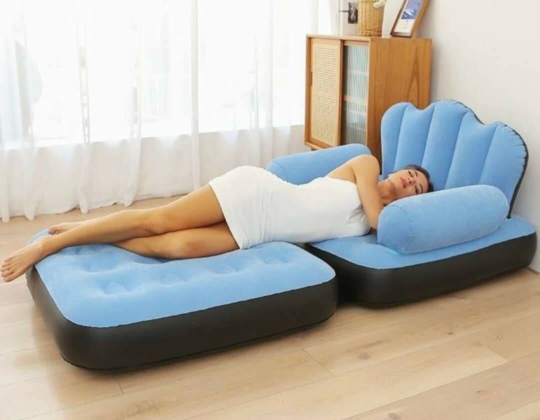 Canapé gonflable double couche pliable portable canapé m