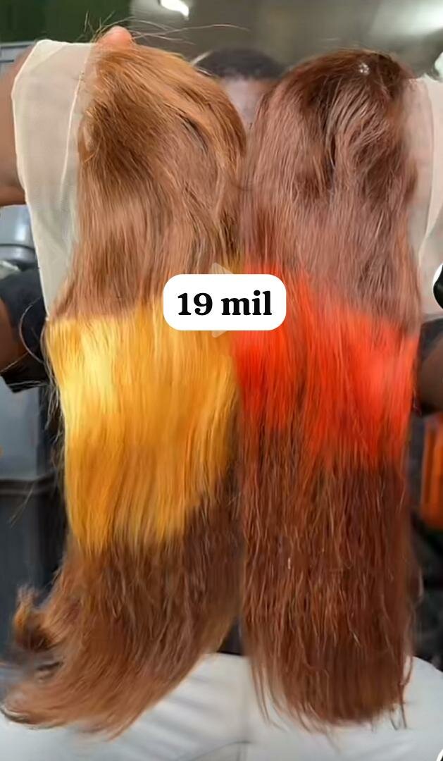 Perruques naturel colorées