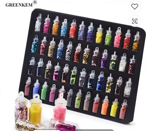 Coffret Paillettes Ongles Colorées