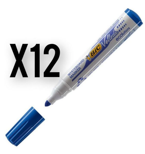 Marqueurs BIC Velleda Bleu x12