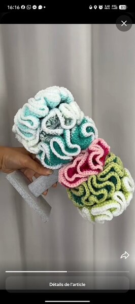 3 Élastiques à cheveux crochet