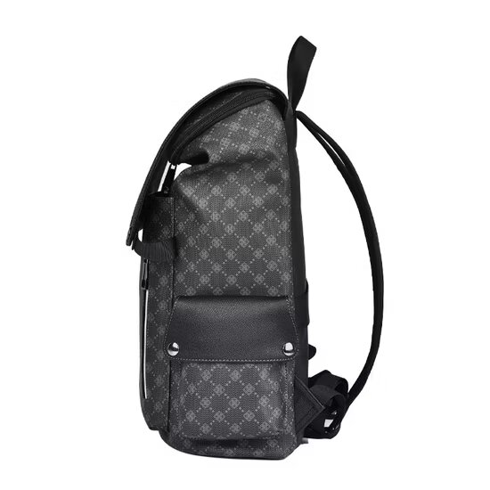 Waterproof leather laptop travel backpack school bag