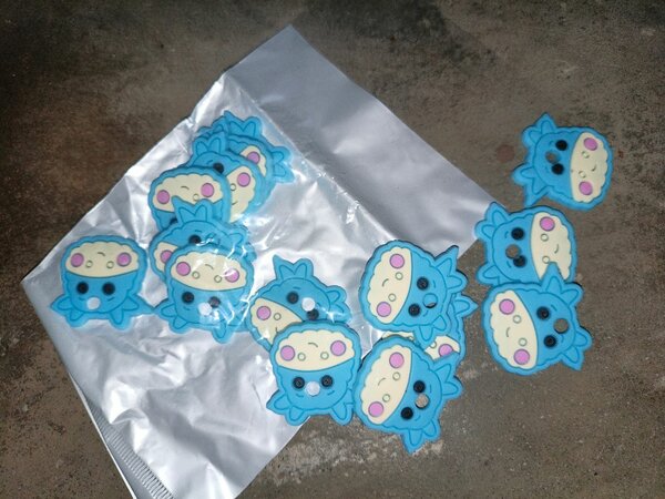 Perle en gomme forme de vache