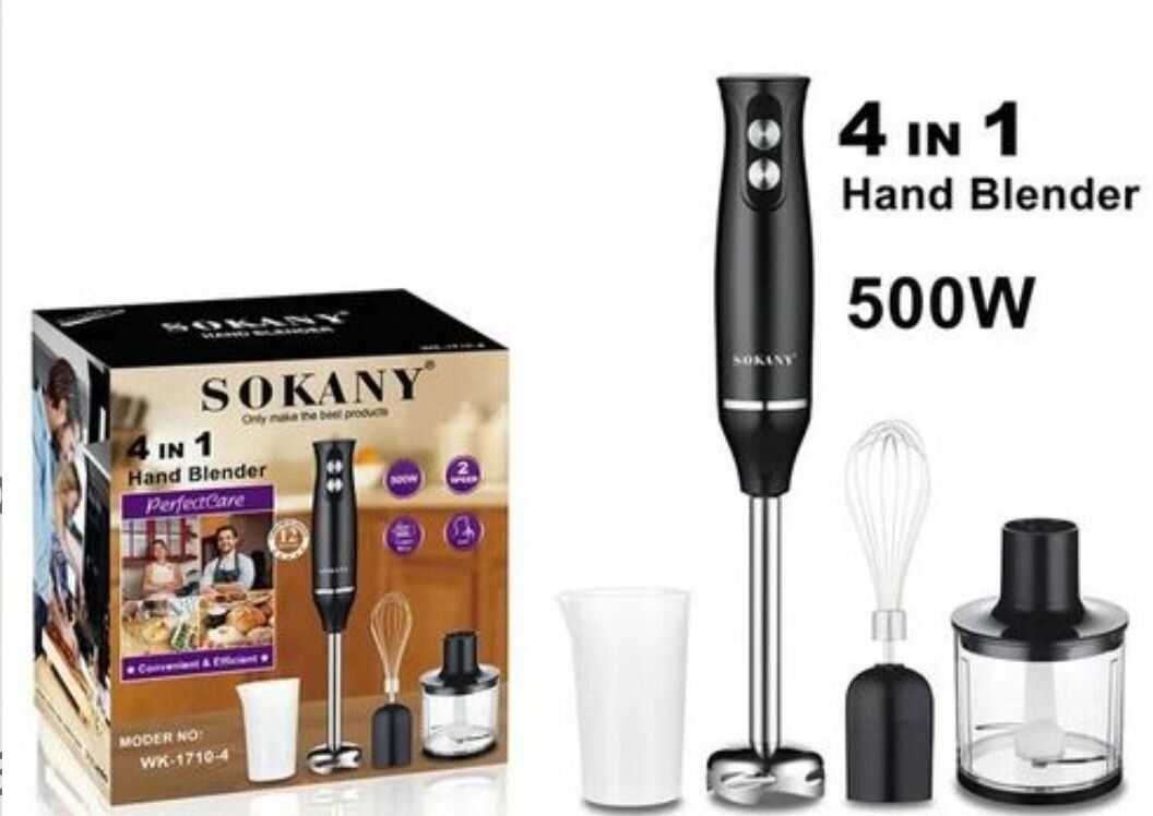 Mixeur Plongeant 4 en 1 500W