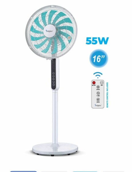 16" 55W 13-BLADE TOUCH & REMOTE CONTROL PEDESTAL STAND/DESK