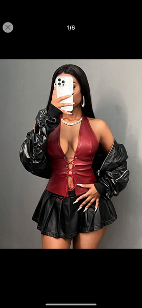 Robe en similicuir sexy