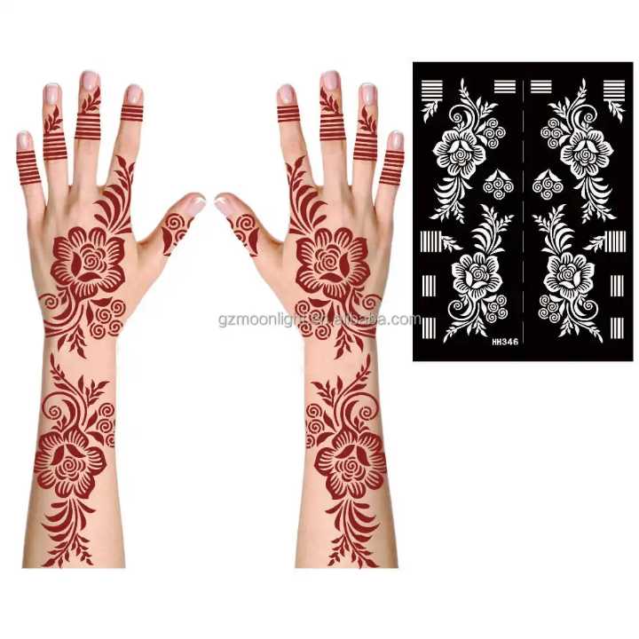 Pochoirs Tatouage Henna Main