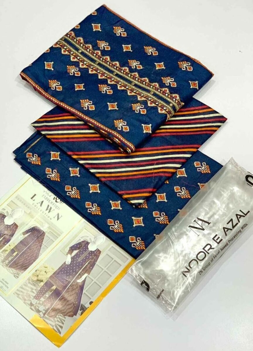 Embroidery lawn suit 3 ps