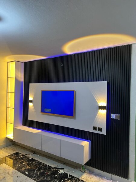 Meuble TV mural moderne LED
