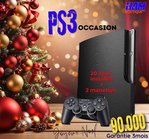 PS3 occasion avec 20 jeux et 2 manettes