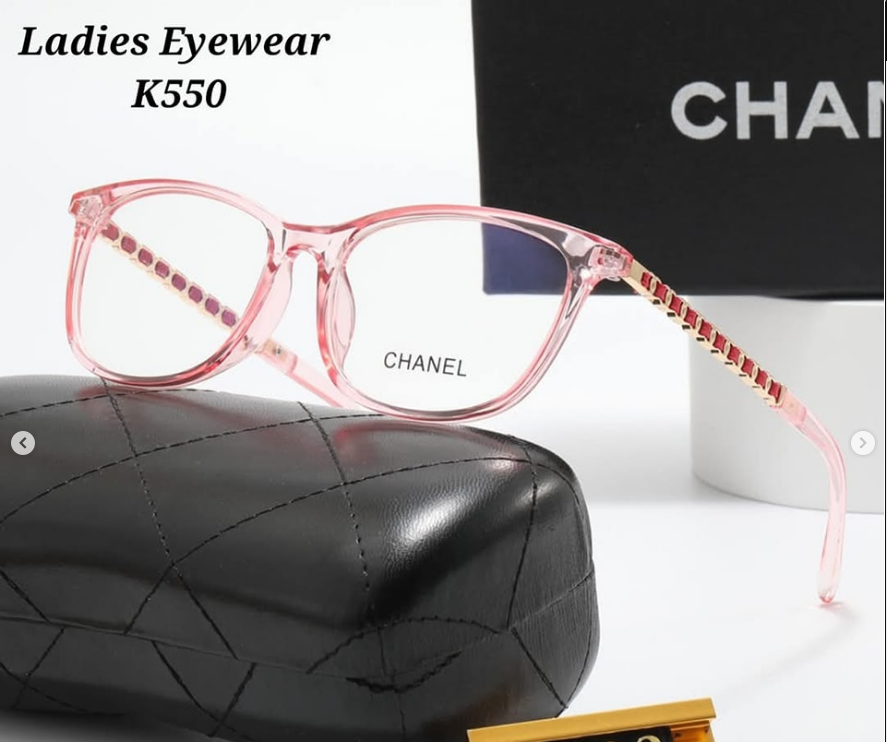 Pink women's glasses Chanel