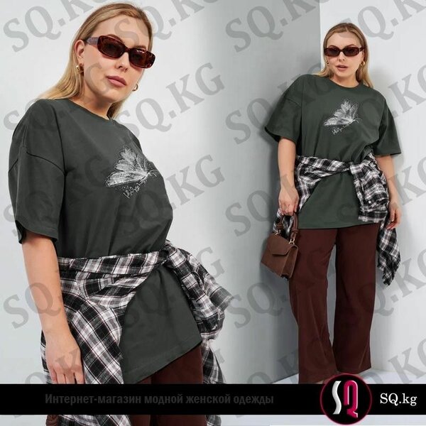 Футболка БОЛЬШОГО размера 60-70 ( на обхват груди до 150 см)