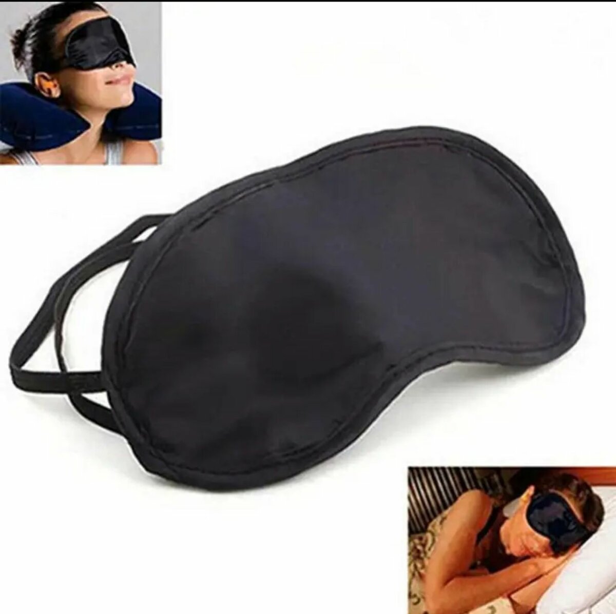 Masques de Sommeil Noirs Doux - Couvre-yeux Confortables