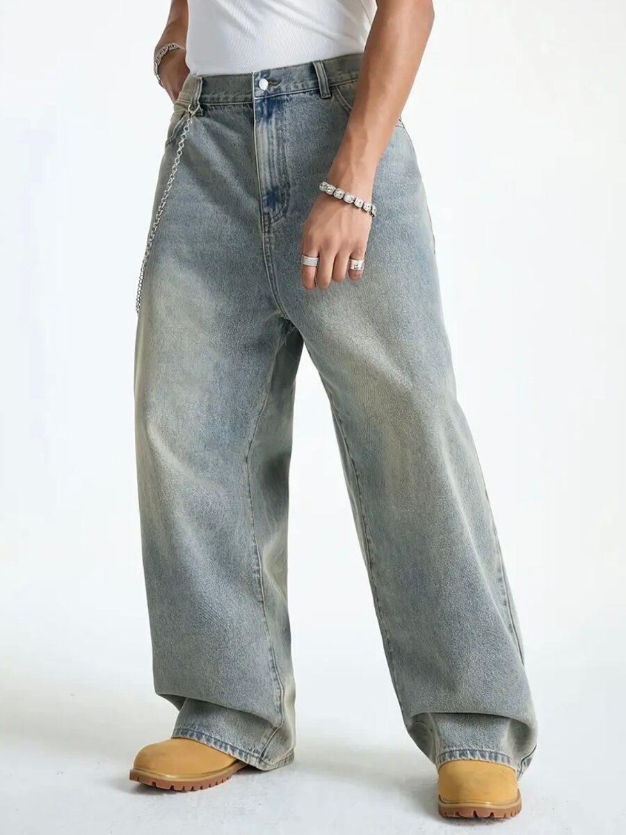 Jean large taille basse