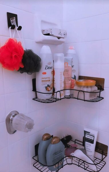 Étagère de douche en coin