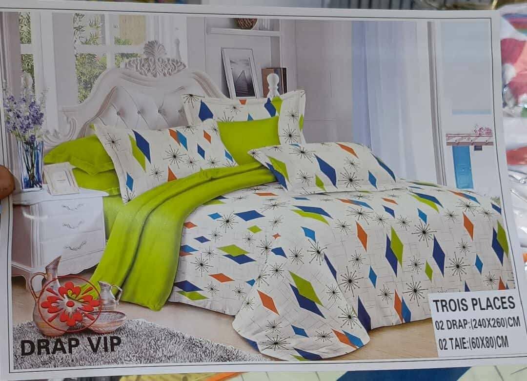 Parure de lit 3 places colorée