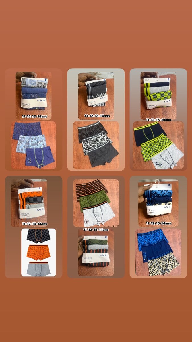 Lot de 3 Boxers pour enfants