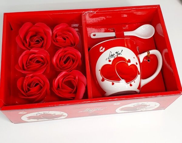 Coffret Cadeau Tasse et Roses