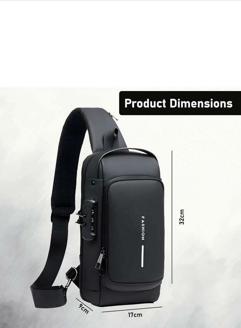 Sacoche à bandoulière antivols