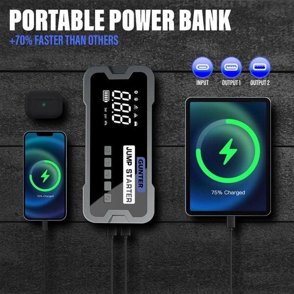 GUNTER Jump Starter Portable