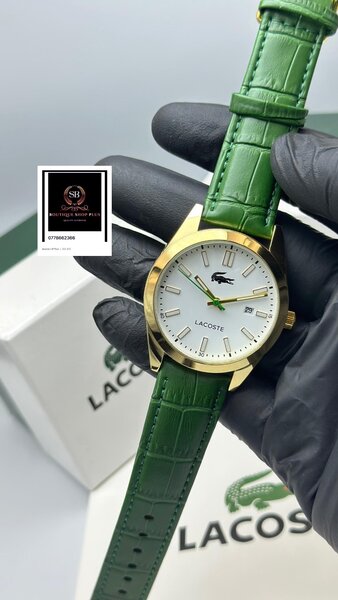 Montre élégante verte Lacoste
