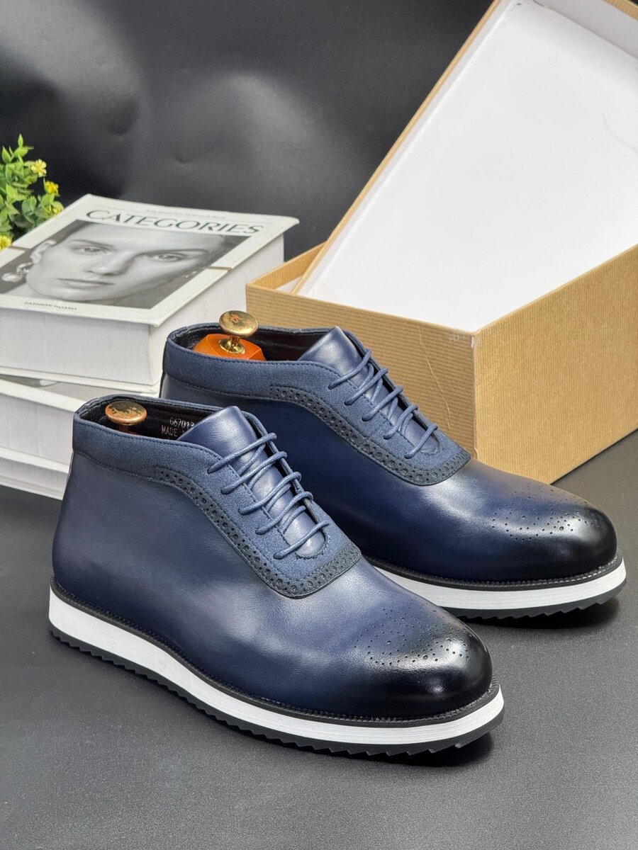 BERLUTI NAVY AND WHITE