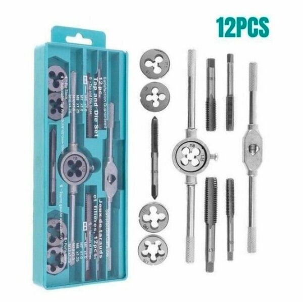 Jeu de tarauds et filières 12 pièces