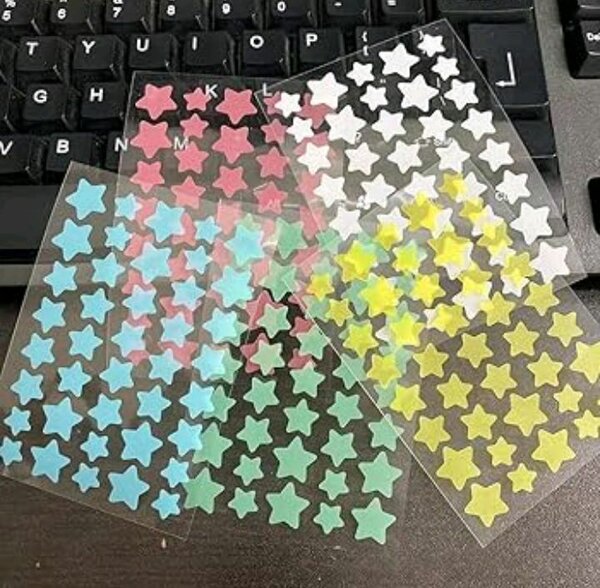 Autocollants étoiles colorés visage