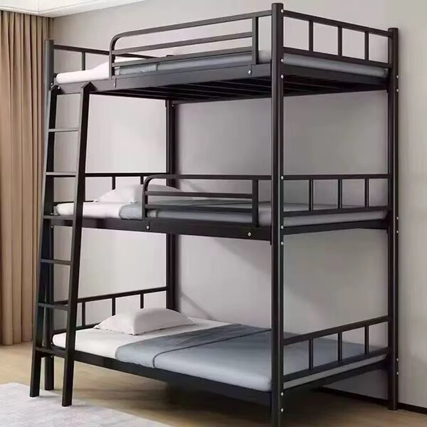 Lit superposé triple en métal