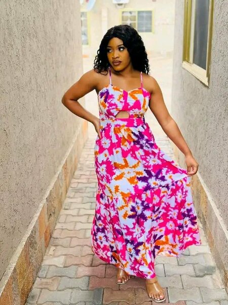 Women's sundress with floral print