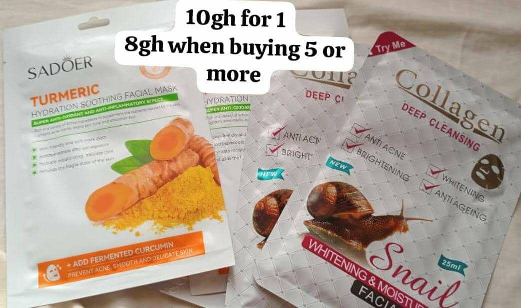 Glowy face sheet masks