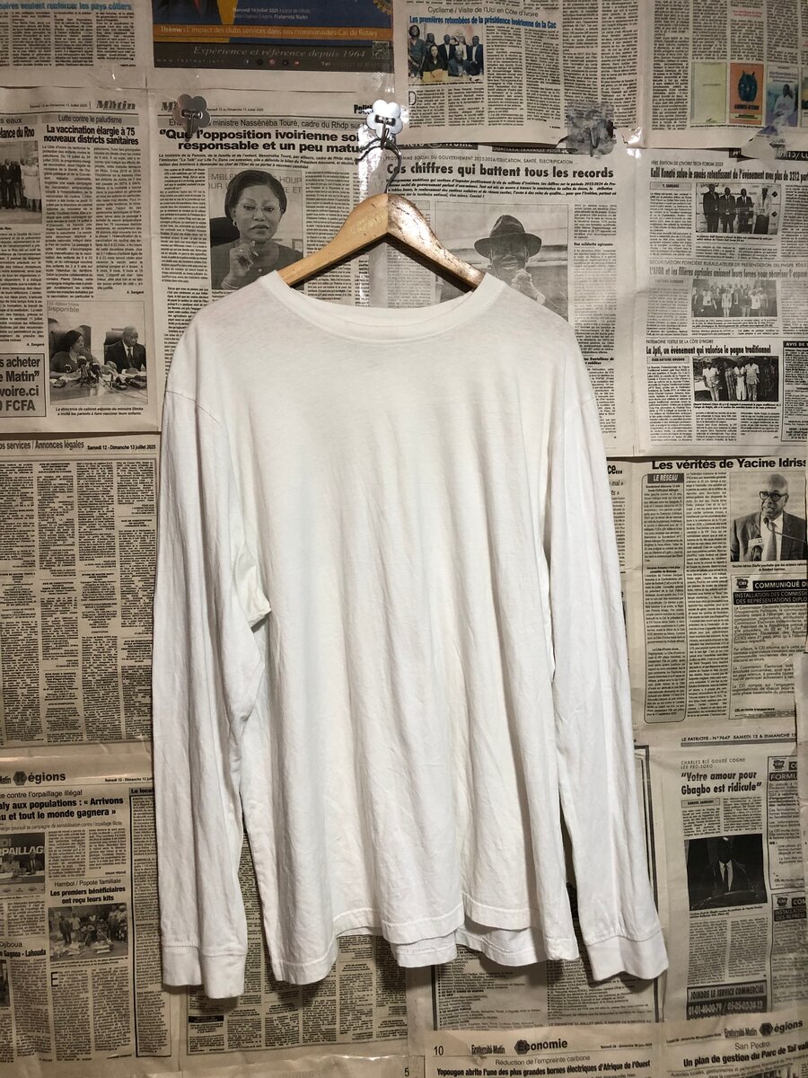 T-shirt à manches longues blanc