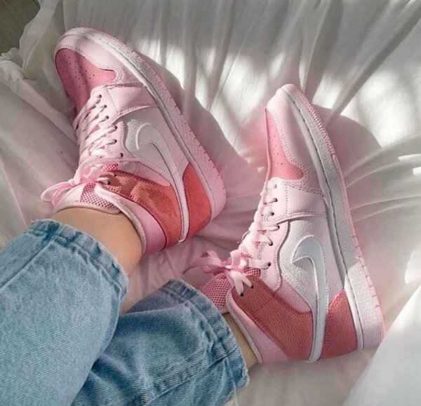 Baskets montantes roses