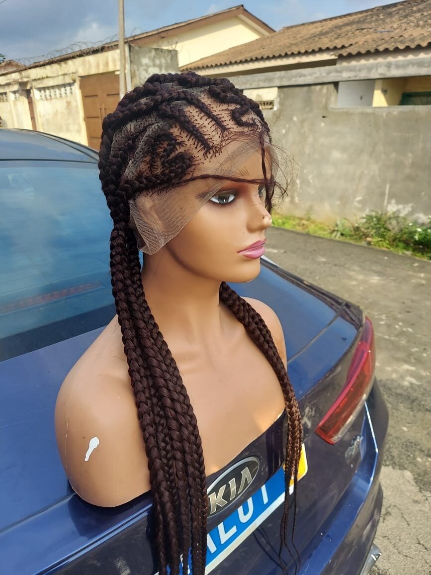 Perruque tressée dentelle