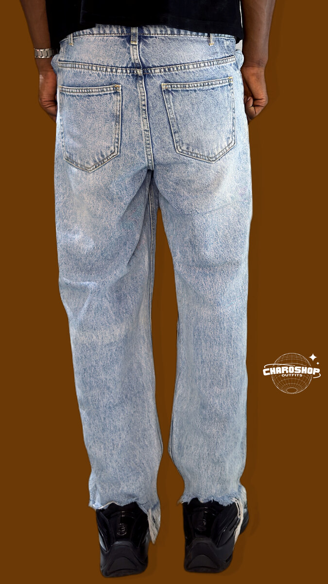 Jeans déchirés unisexes