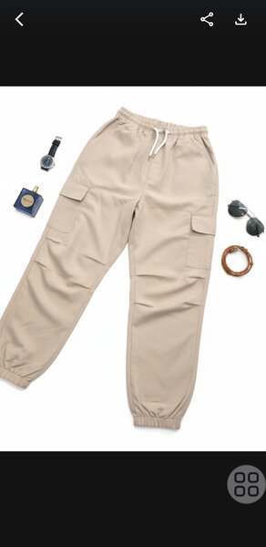 Pantalon cargo beige homme