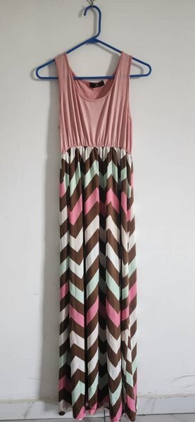 Robe longue à motifs colorés