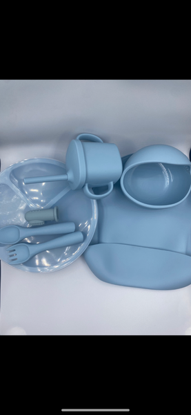 Silicone baby feeding set