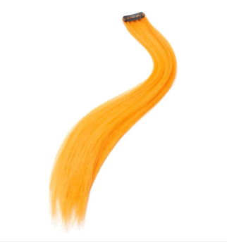 Hair Extensions Clip In Neon Hair Extension Hairpieces Party Highlights Synthetic Halloween Hair Accessories Colored Straight Extension Clip Ins for Kids Girls 22" 1pcs