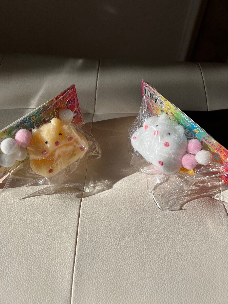 Хомячки-сквиш, белый/коричневый