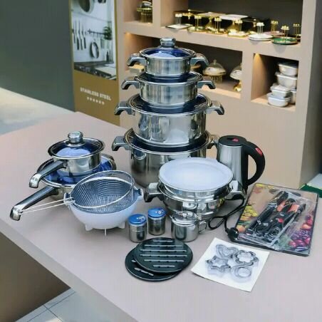 Ensemble d'ustensiles de cuisine en acier inoxydable