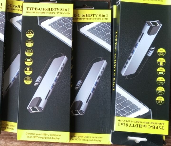 Hub multi-port 8 en 1 Type c
