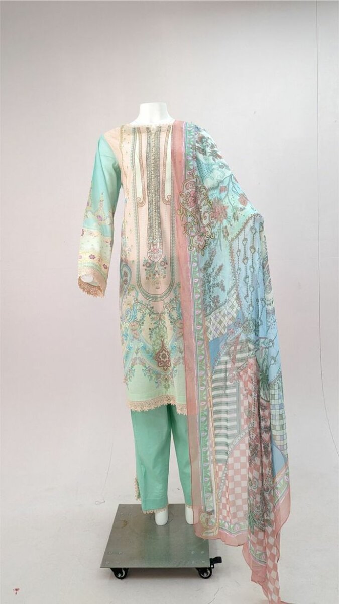 Luxury Lawn 3 Peace Suit